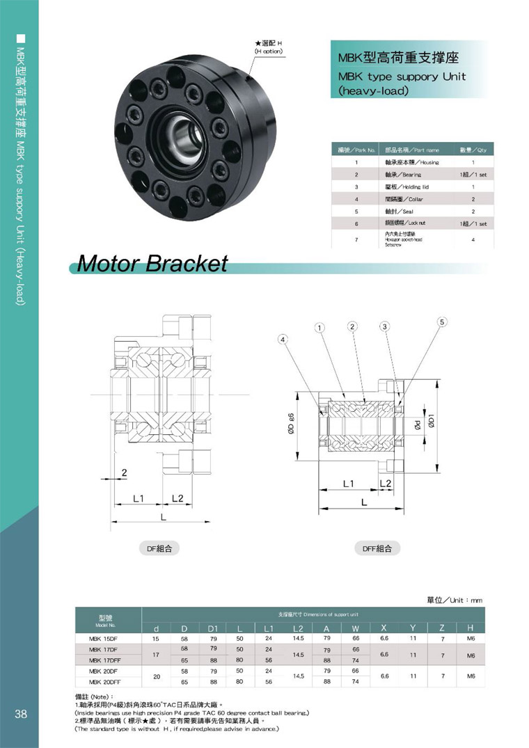 SYK Motor bracket MBK catalog