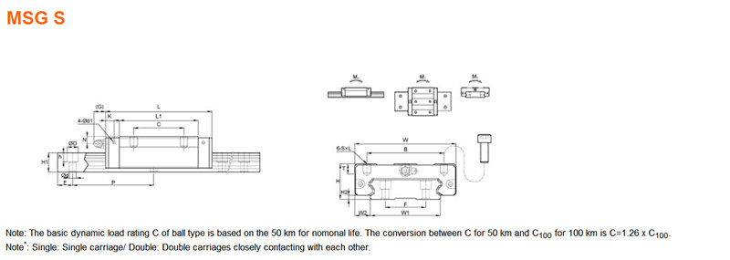 Linear guide MSG S