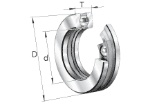 Drawing of One way Plane Thrust Ball Bearing