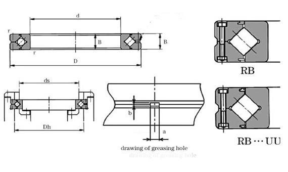 Drawing of RB Crossed Roller Bearings